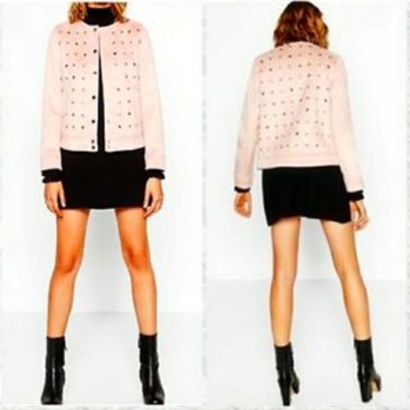Zara Suede Effect Studed Jacket - Picture 5 of 9